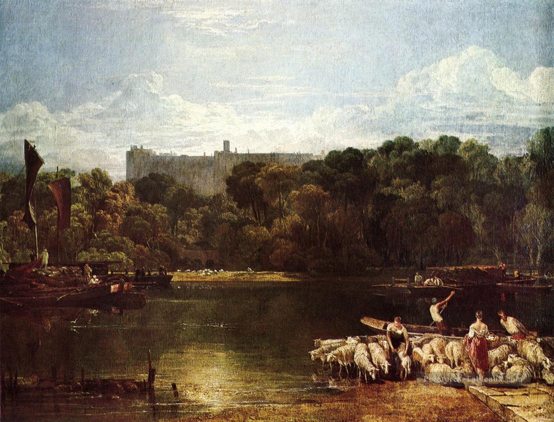 Château de Windsor de la Thames romantique Turner Peintures à l'huile